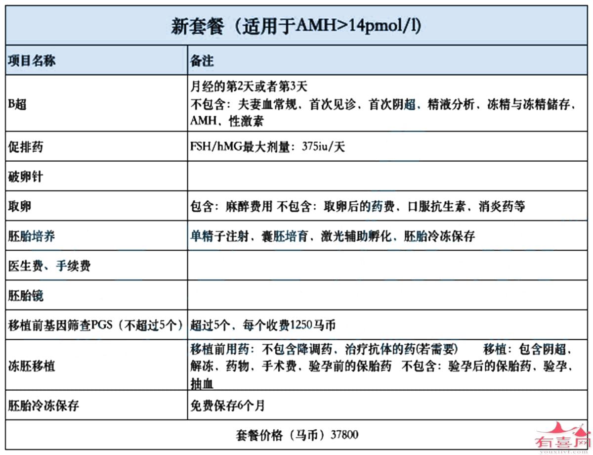 马来西亚生丰医院价格表