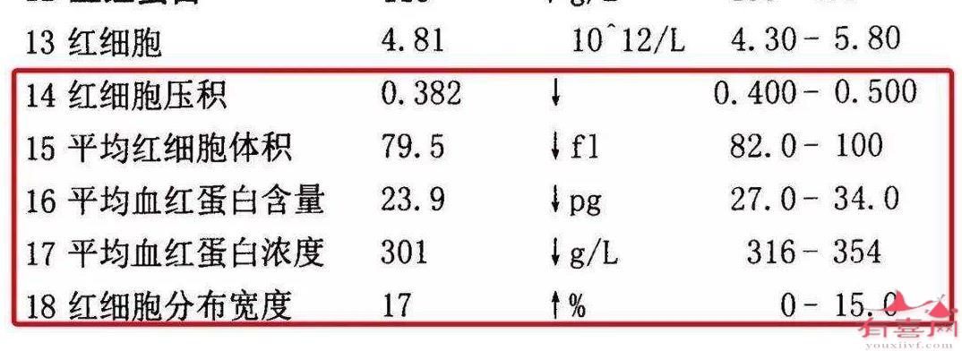 贫血的三个指标是哪三个